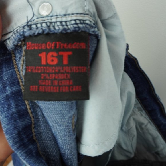 House of Freedom Dark Wash Jeans Size‎ 16T - Picture 10 of 10